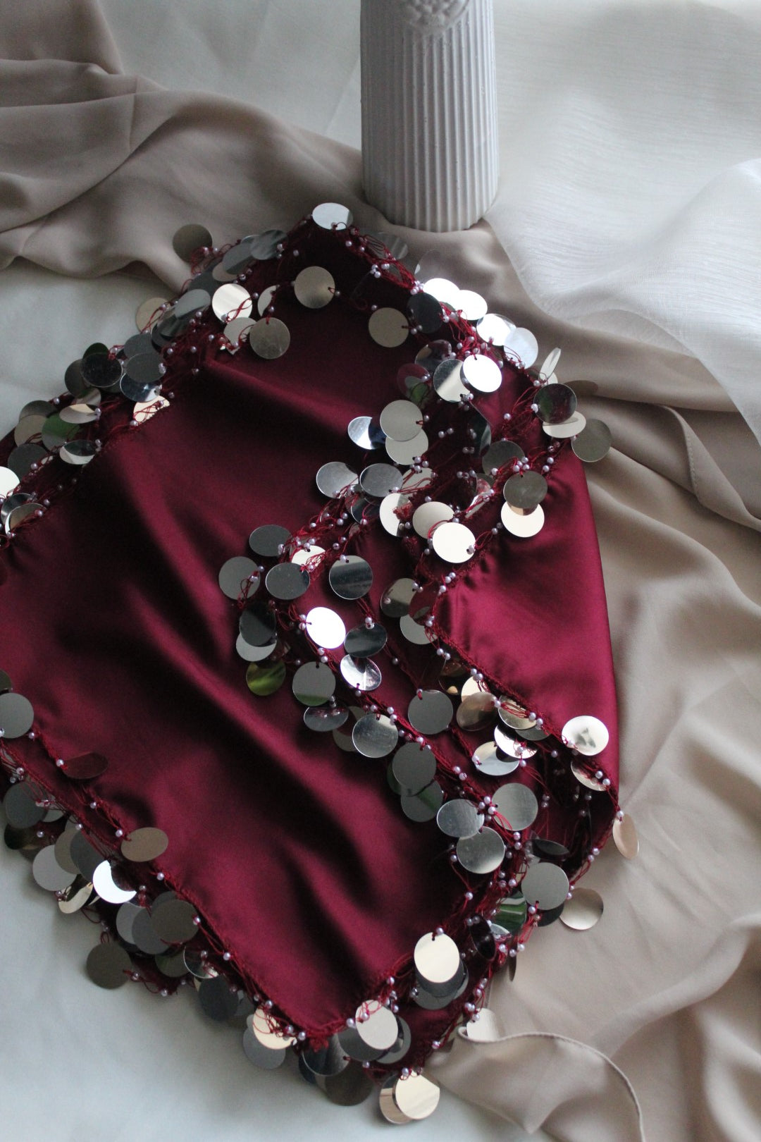 Mendil traditionnel paillettes