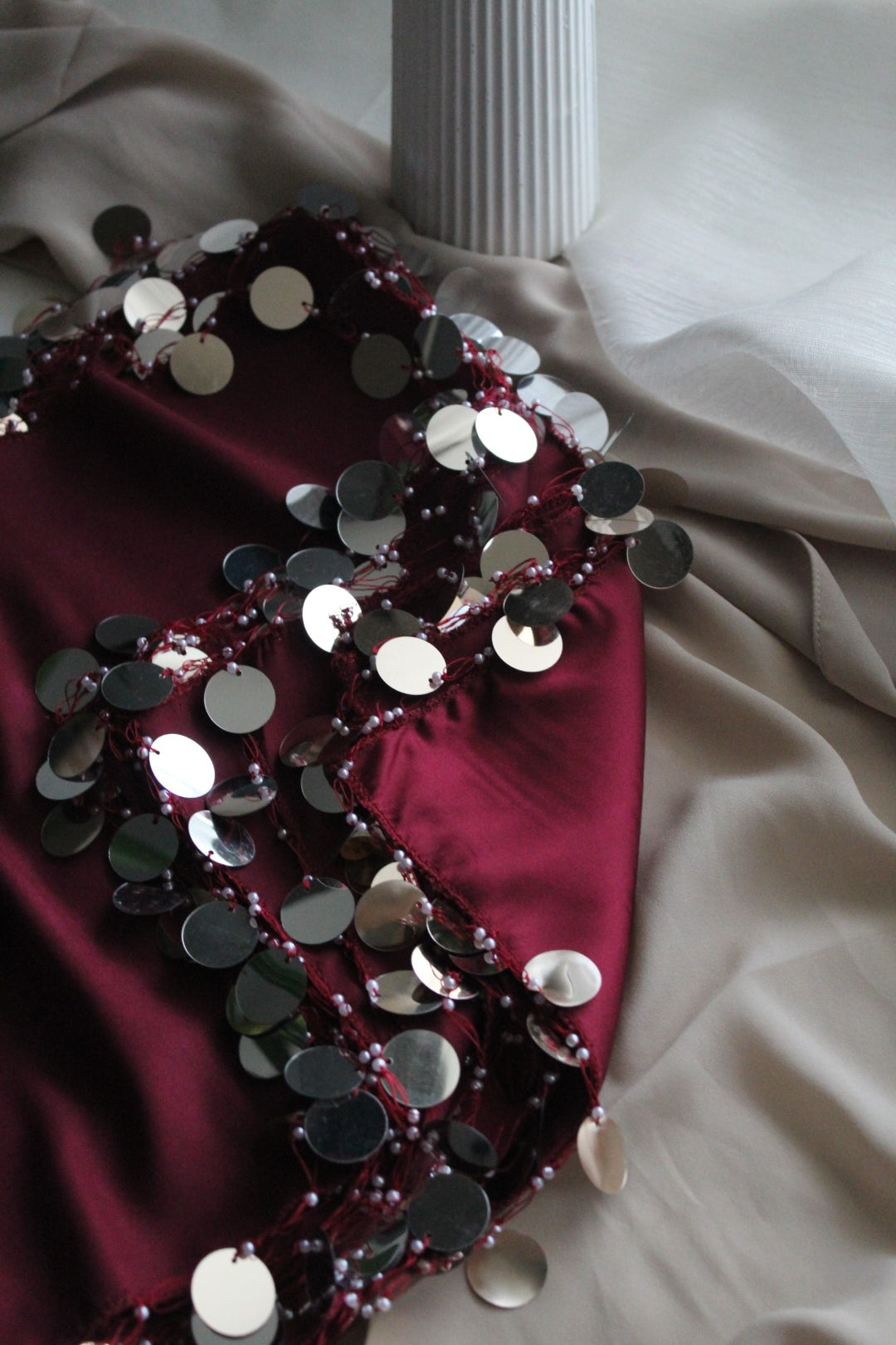 Mendil traditionnel paillettes