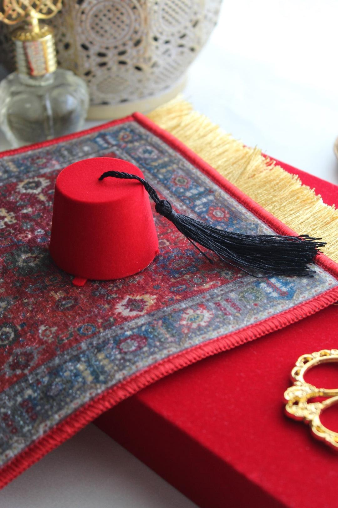 Tugram - Mini Fez avec Henna-Cadeau dEvenement Traditionnel