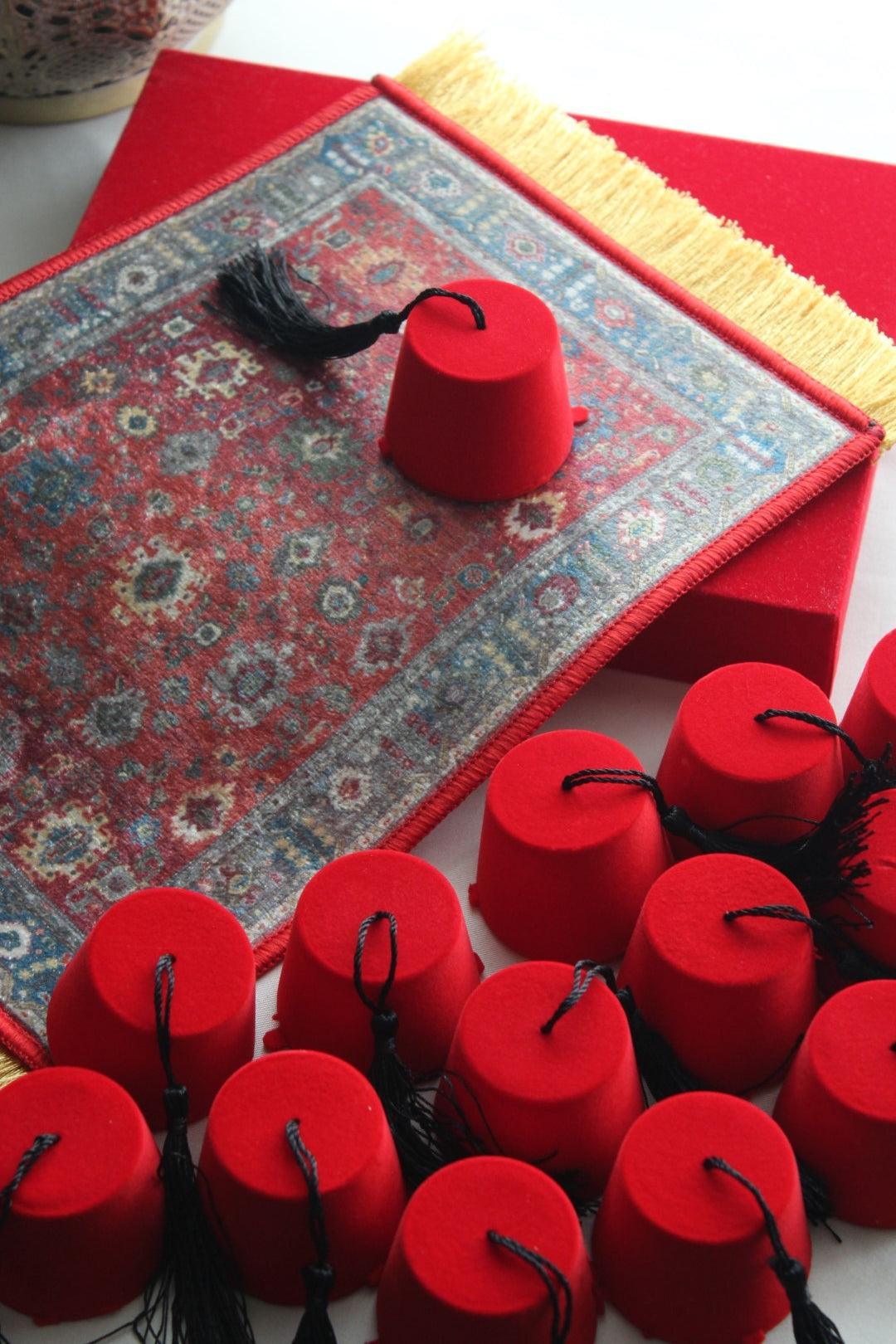 Tugram - Mini Fez avec Henna-Cadeau dEvenement Traditionnel