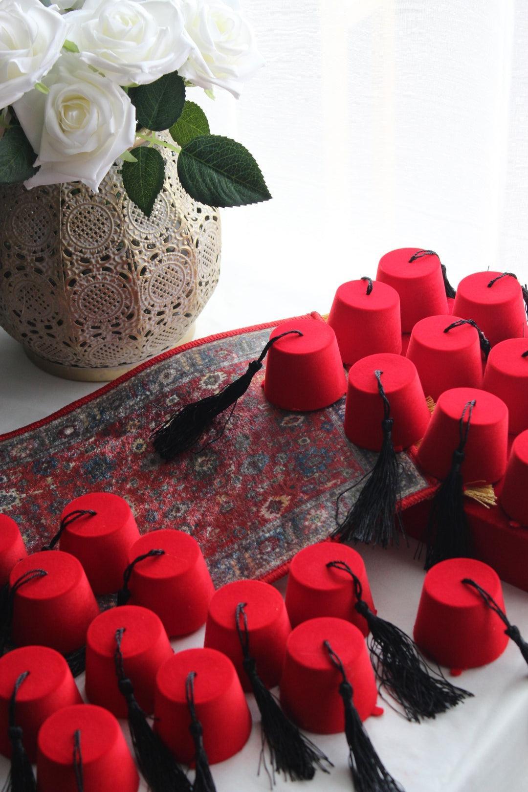 Tugram - Mini Fez avec Henna-Cadeau dEvenement Traditionnel