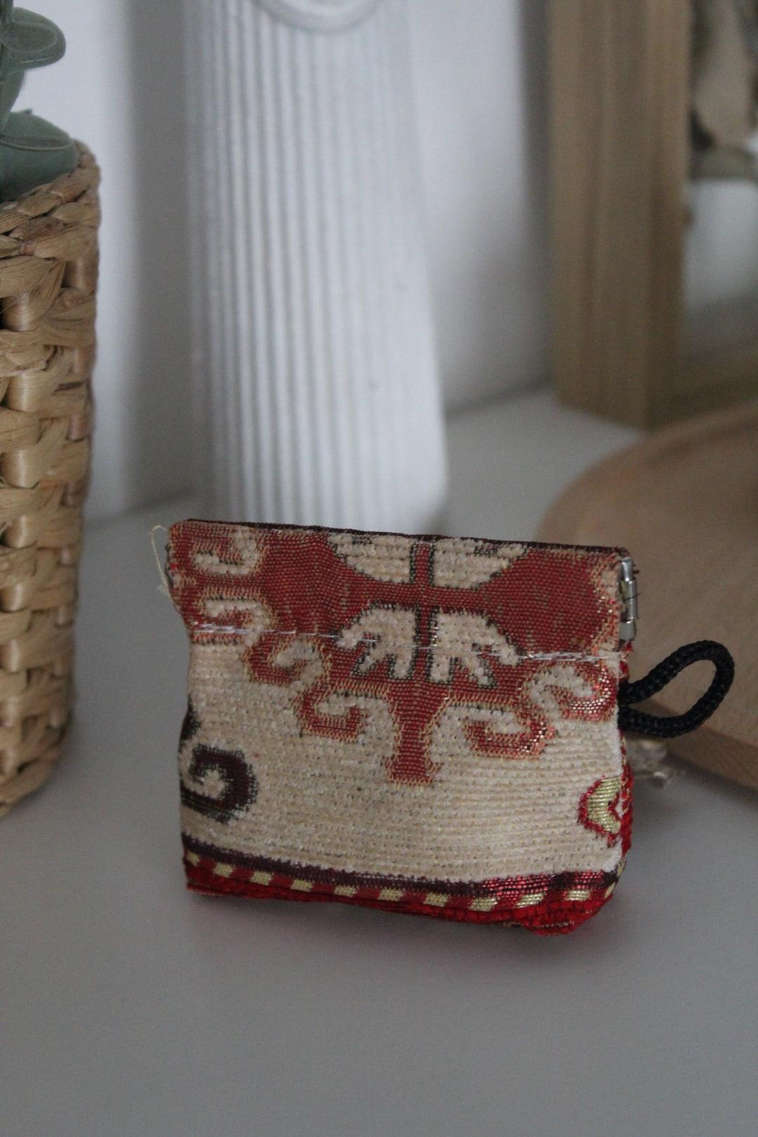 Tugram - Porte-Monnaie en Tissu de Tapis Turc